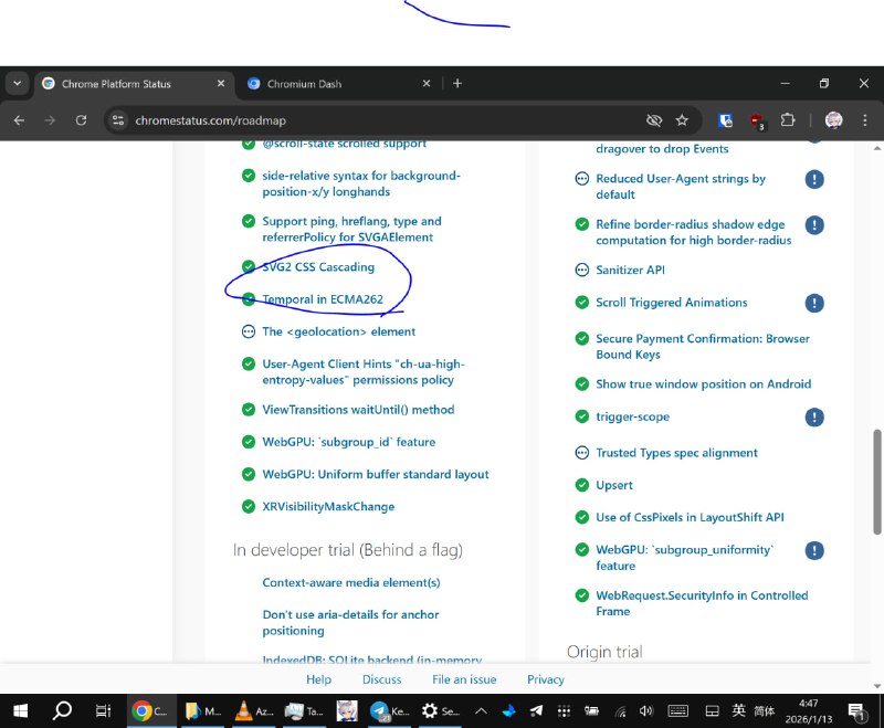 Today* is the Stable Release of Chrome 144 which comes with the support for the Temporal API. Guess which major browser vendor hasn't implemented Temporal yet.